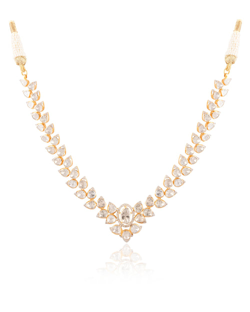 Bhumi Polki And Diamond Necklace
