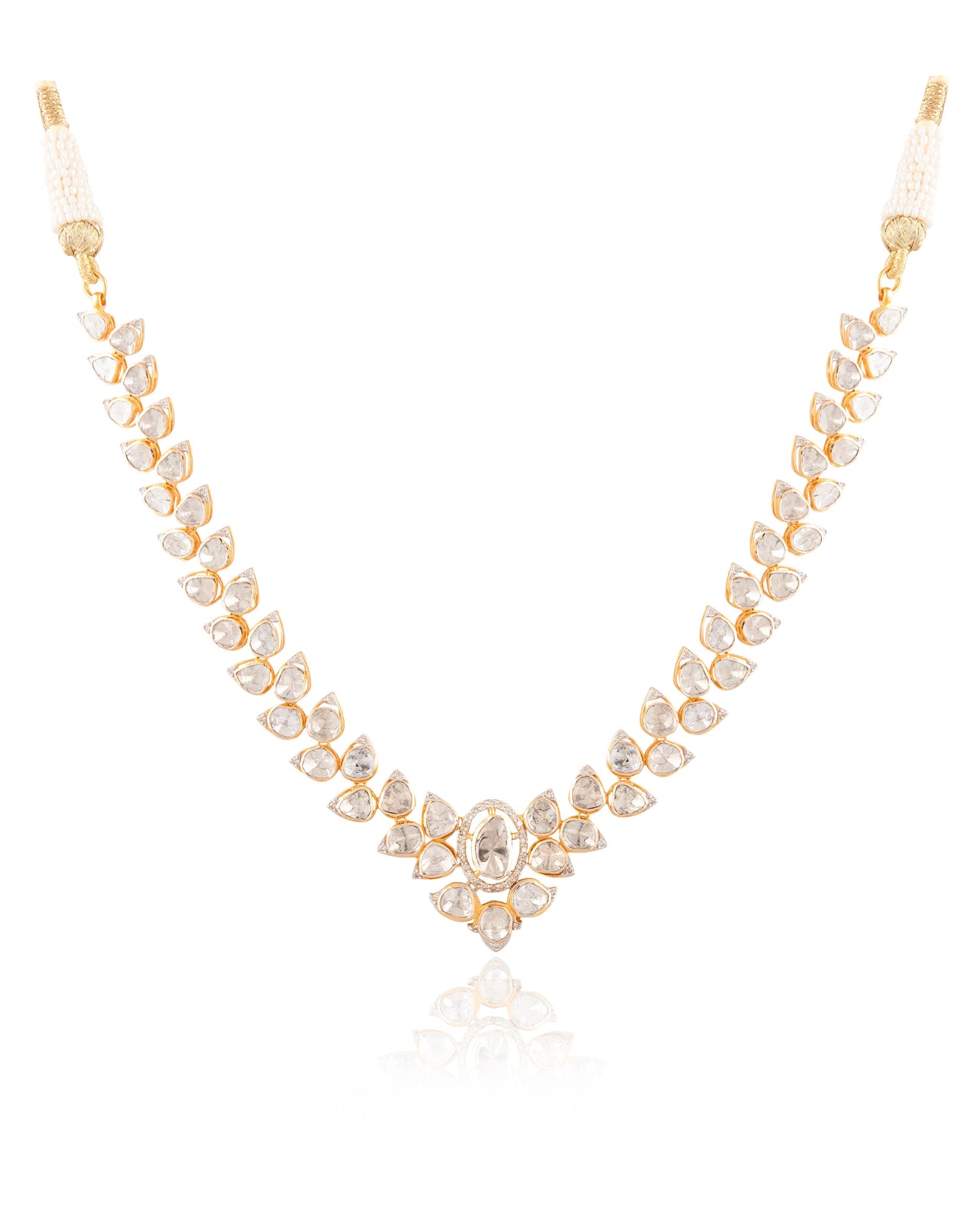 Bhumi Polki And Diamond Necklace