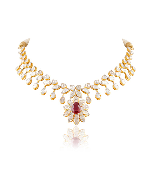 Kayla Polki And Diamond Necklace