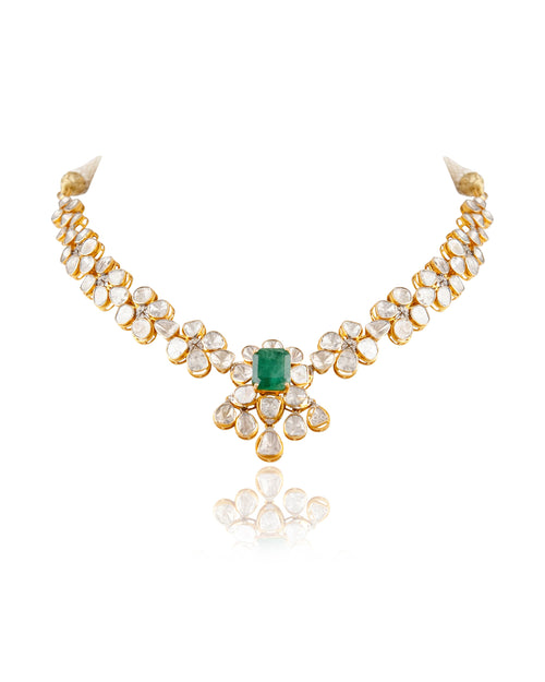 Dakshina Polki And Diamond Necklace
