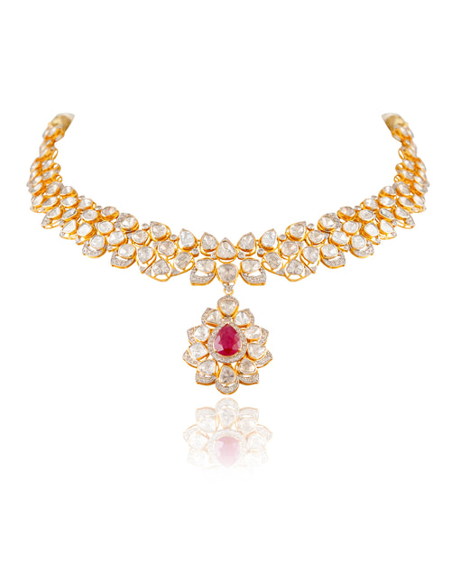 Stevie Polki And Diamond Necklace