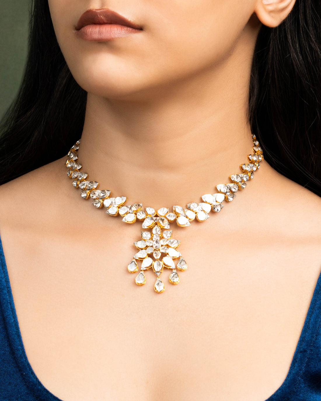 Tisha Bridal Polki And Diamond Set