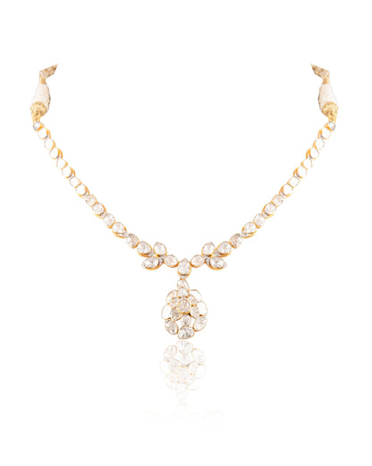 Devangi Polki And Diamond Necklace