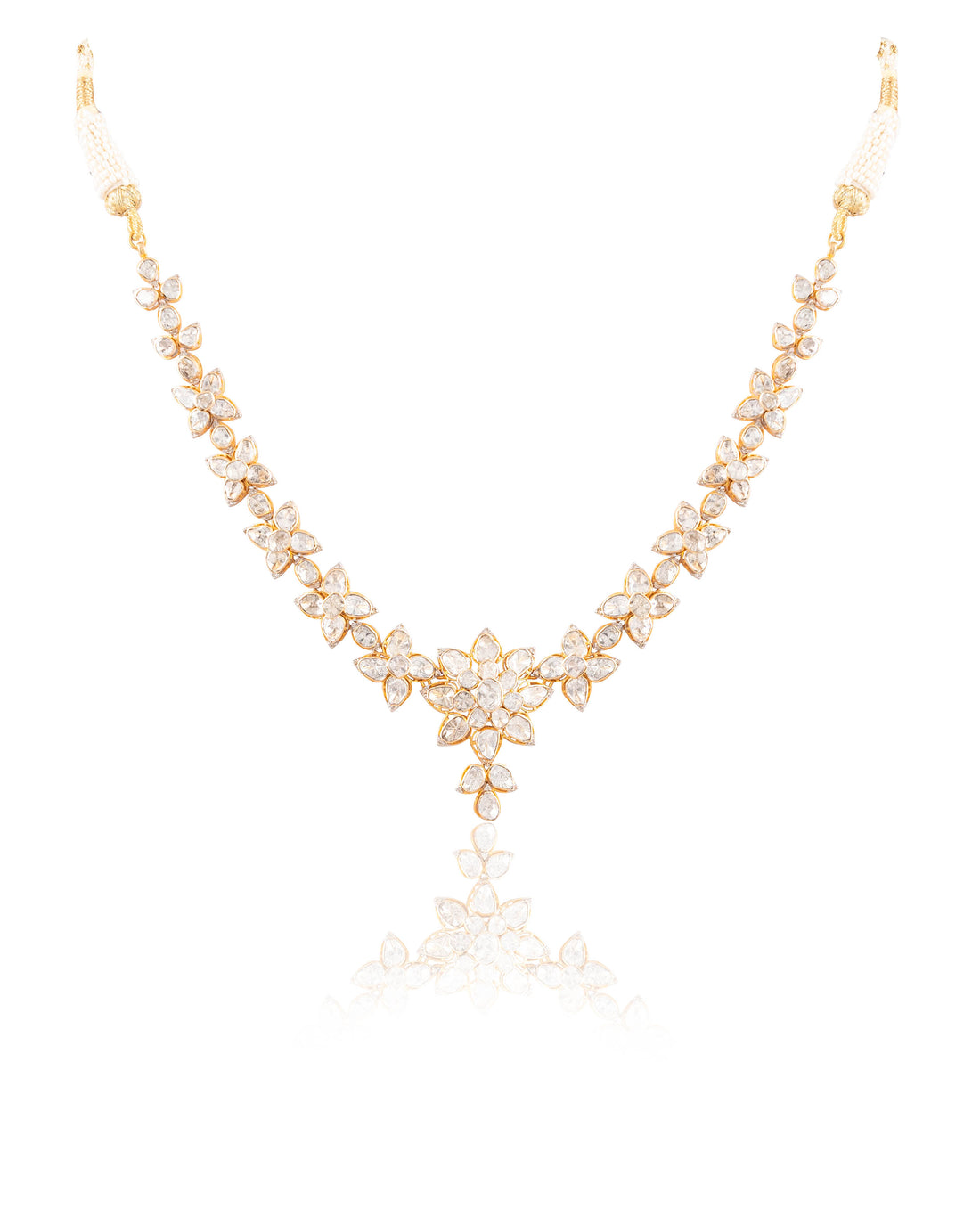 Venya Polki And Diamond Necklace