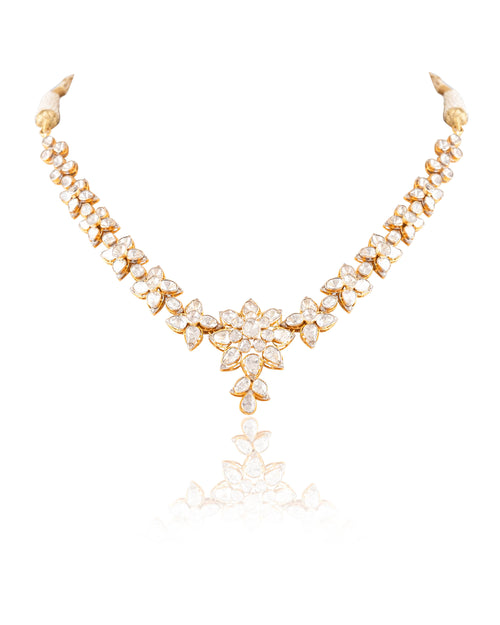 Venya Polki And Diamond Necklace