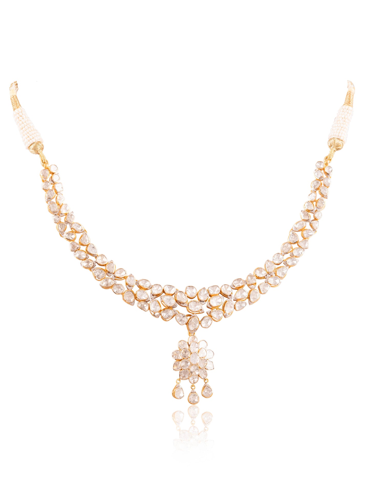 Girija Polki And Diamond Necklace