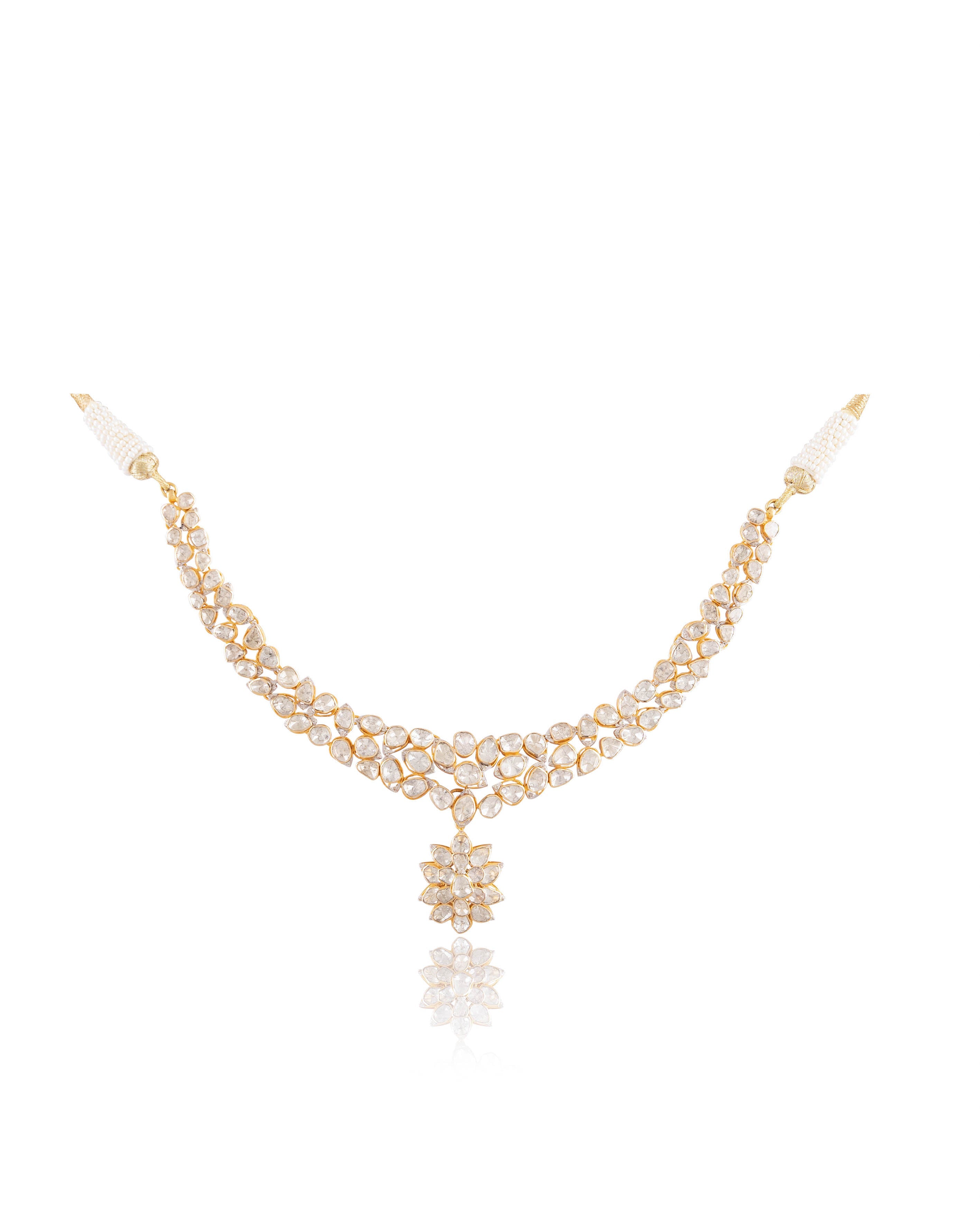 Girija Polki And Diamond Necklace