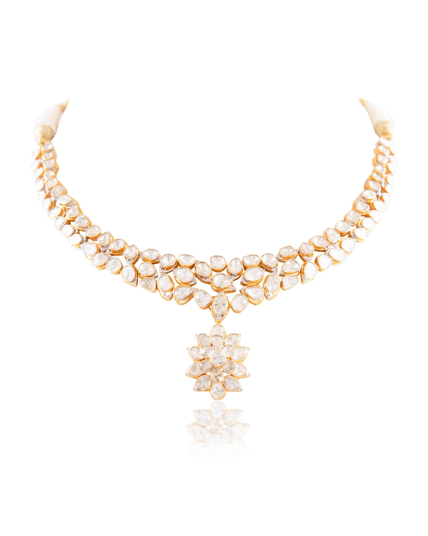 Girija Polki And Diamond Necklace