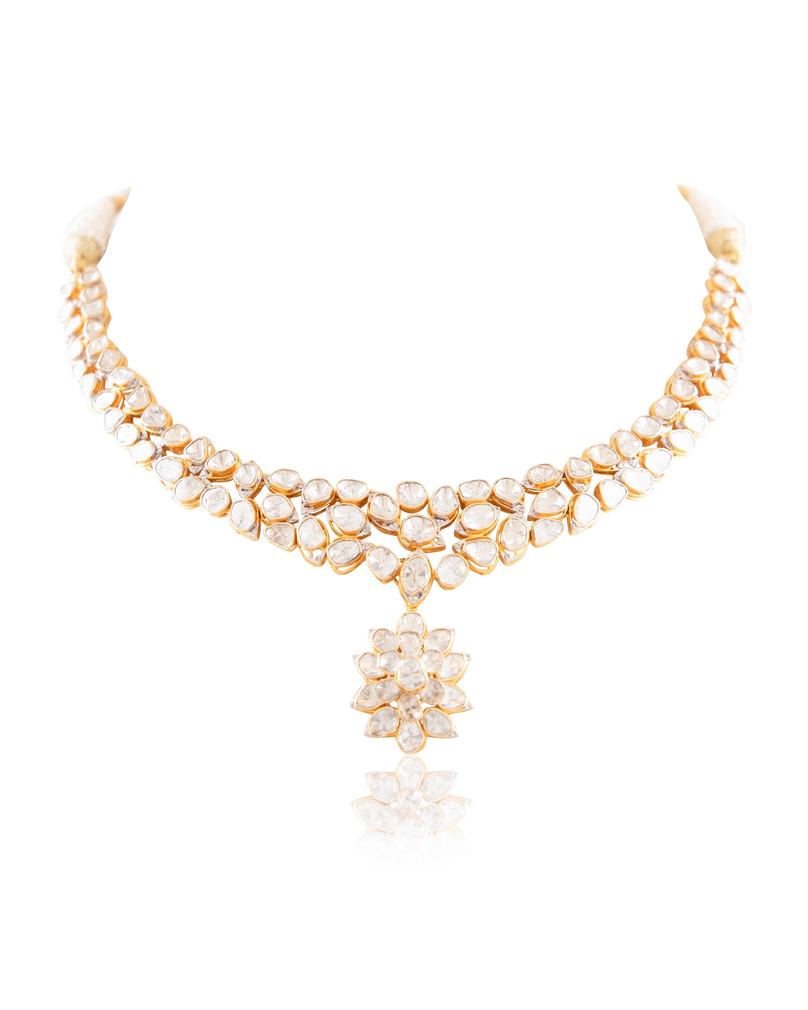 Girija Polki And Diamond Necklace