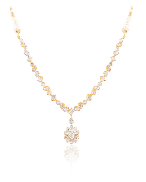 Raksha Polki And Diamond Necklace