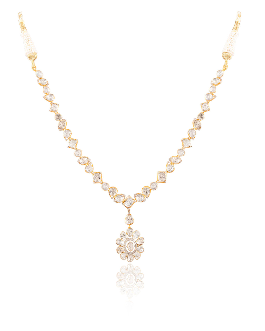 Raksha Polki And Diamond Necklace