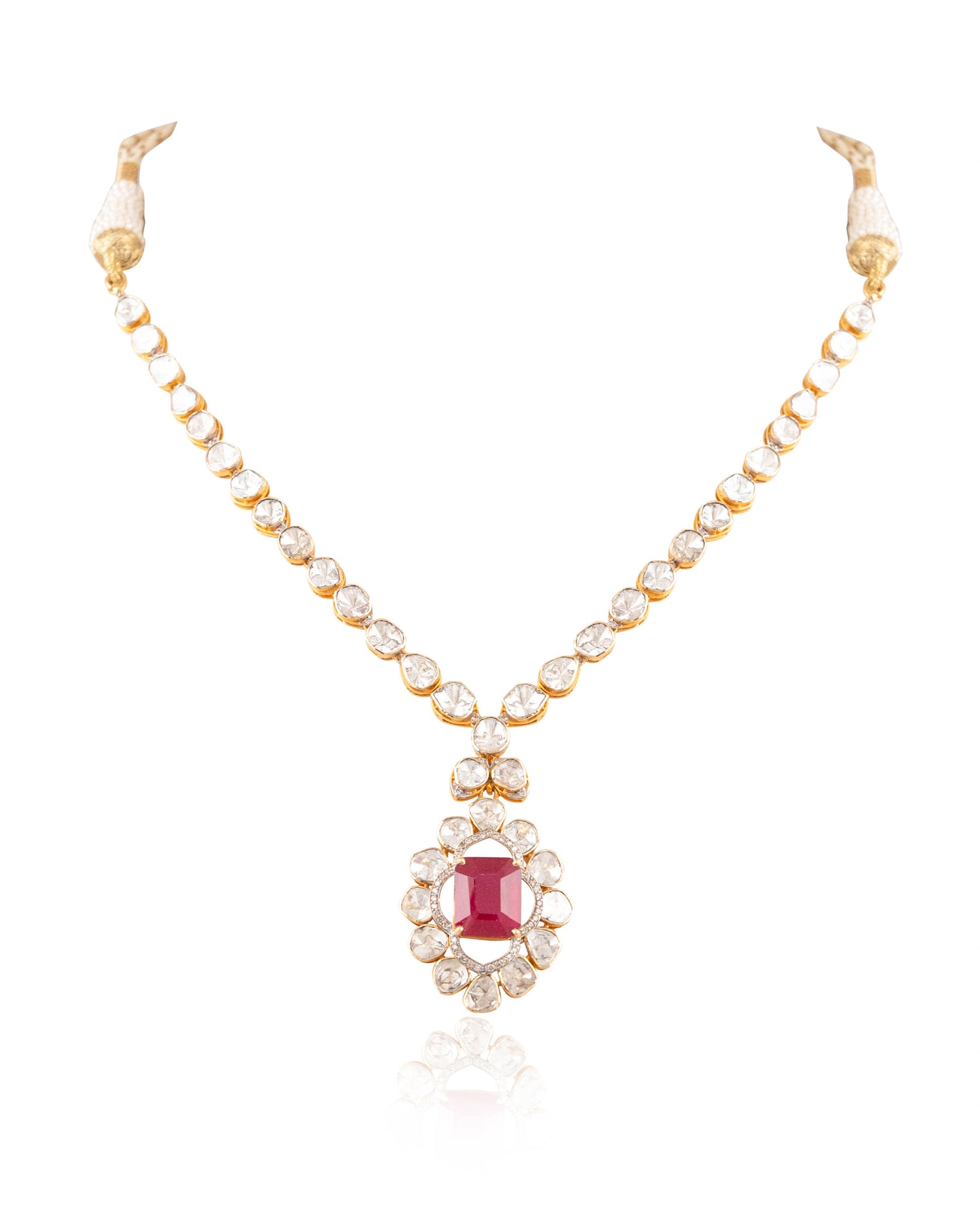 Dakshata Polki And Diamond Necklace