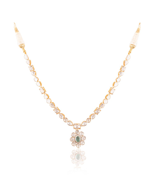 Neya Polki And Diamond Necklace