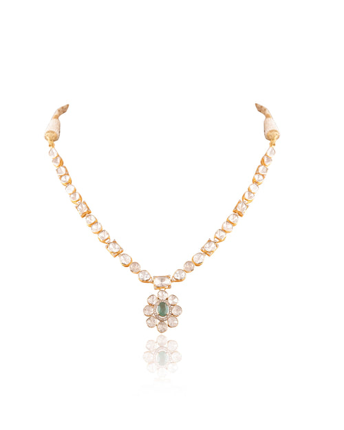 Neya Polki And Diamond Necklace