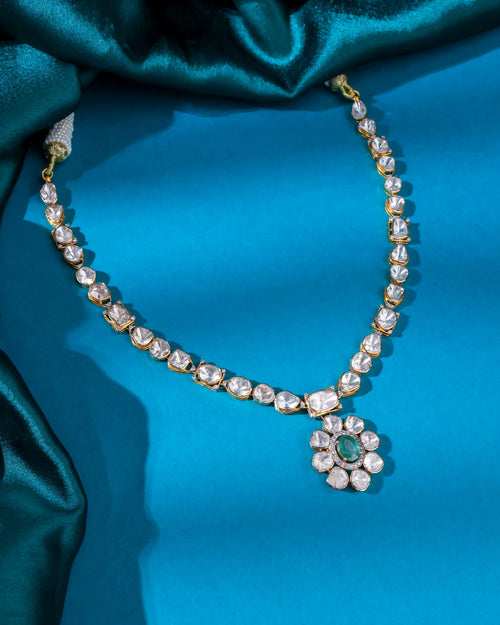 Neya Polki And Diamond Necklace