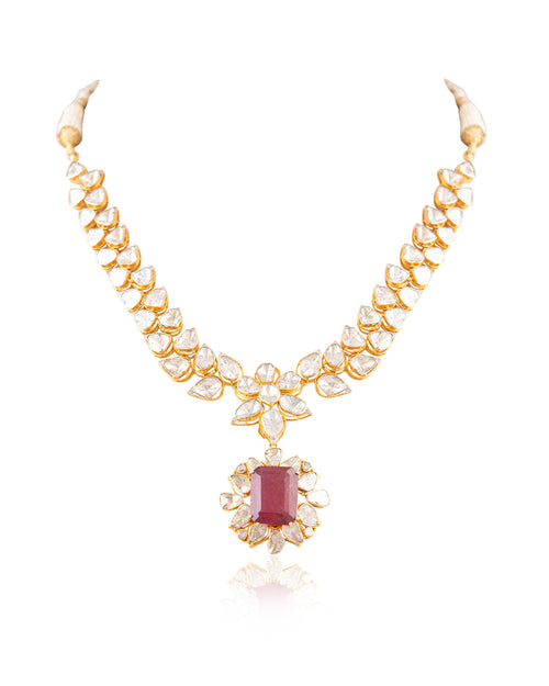 Umika Bridal Polki And Diamond Set
