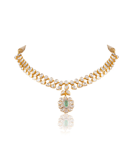 Tiya Bridal Polki And Diamond Set