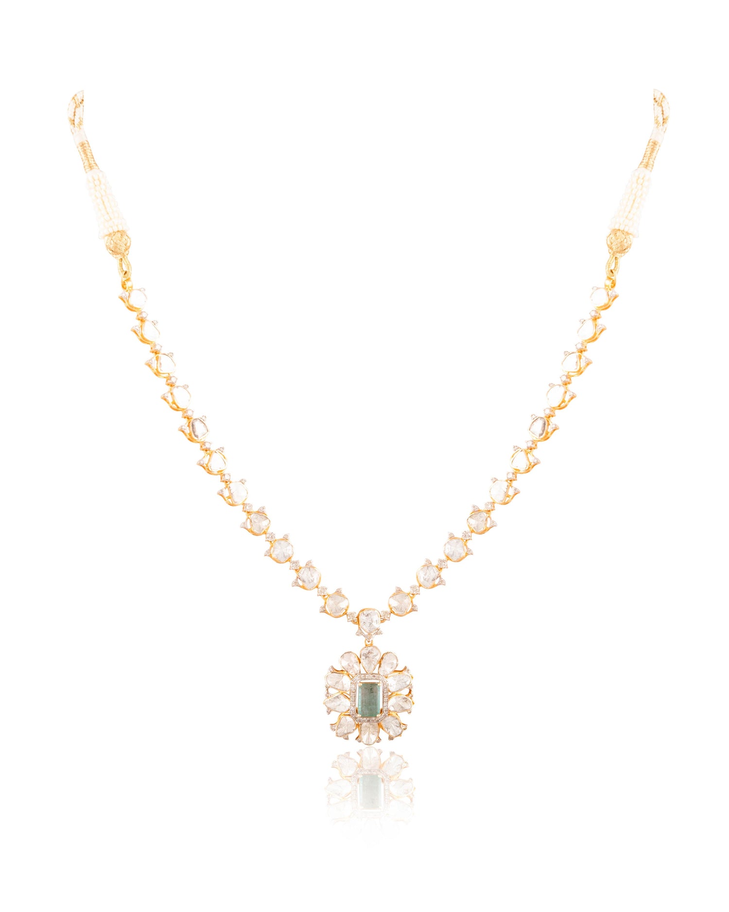 Saanvi Polki And Diamond Long Necklace