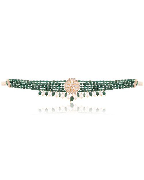 Samidha Polki And Diamond Bead Choker