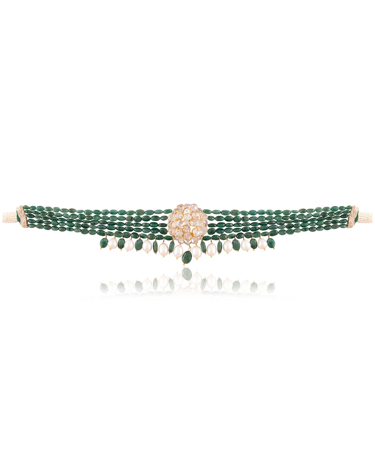 Samidha Polki And Diamond Bead Choker