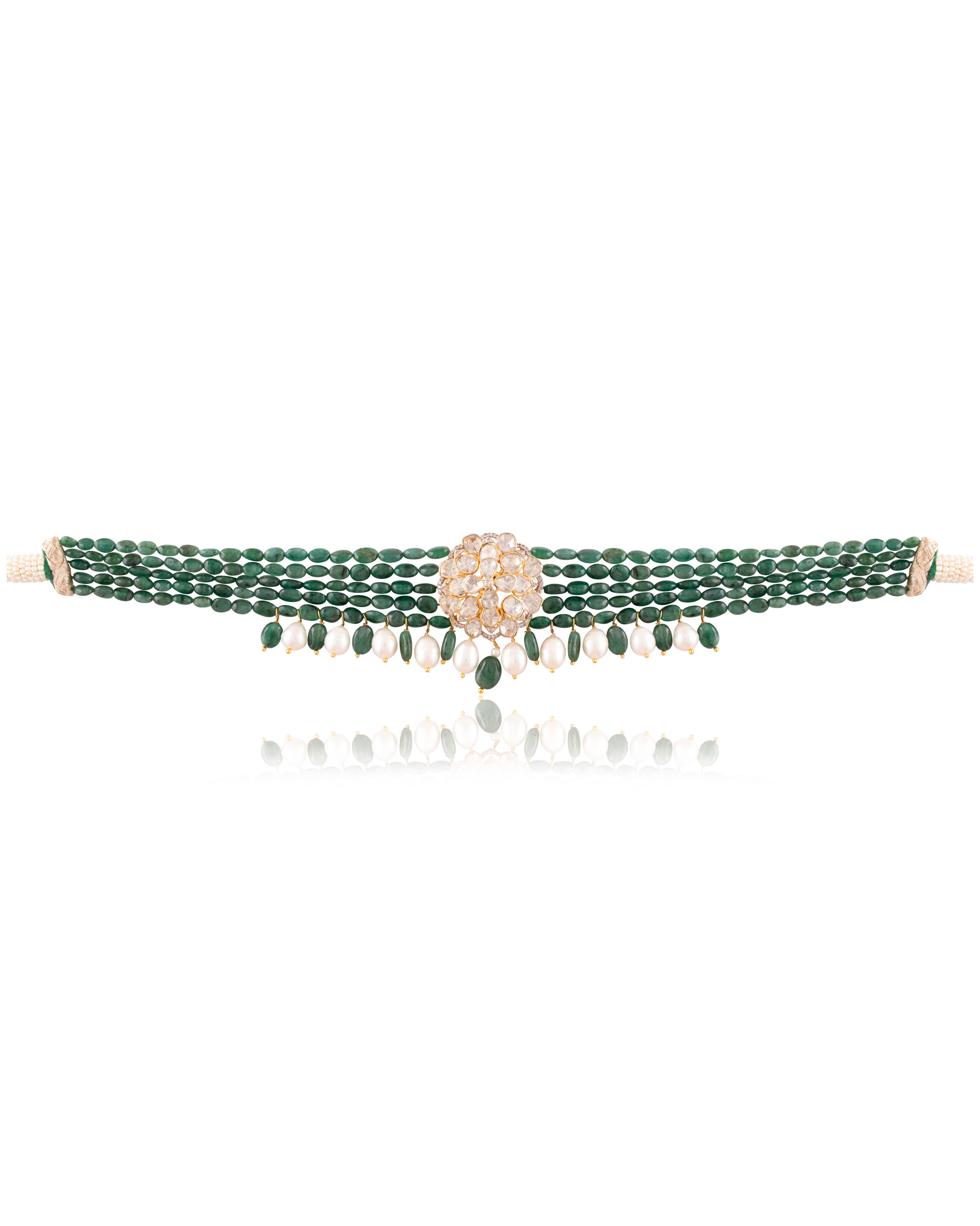 Samidha Polki And Diamond Bead Choker