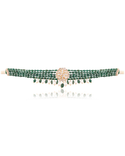 Samidha Polki And Diamond Bead Choker