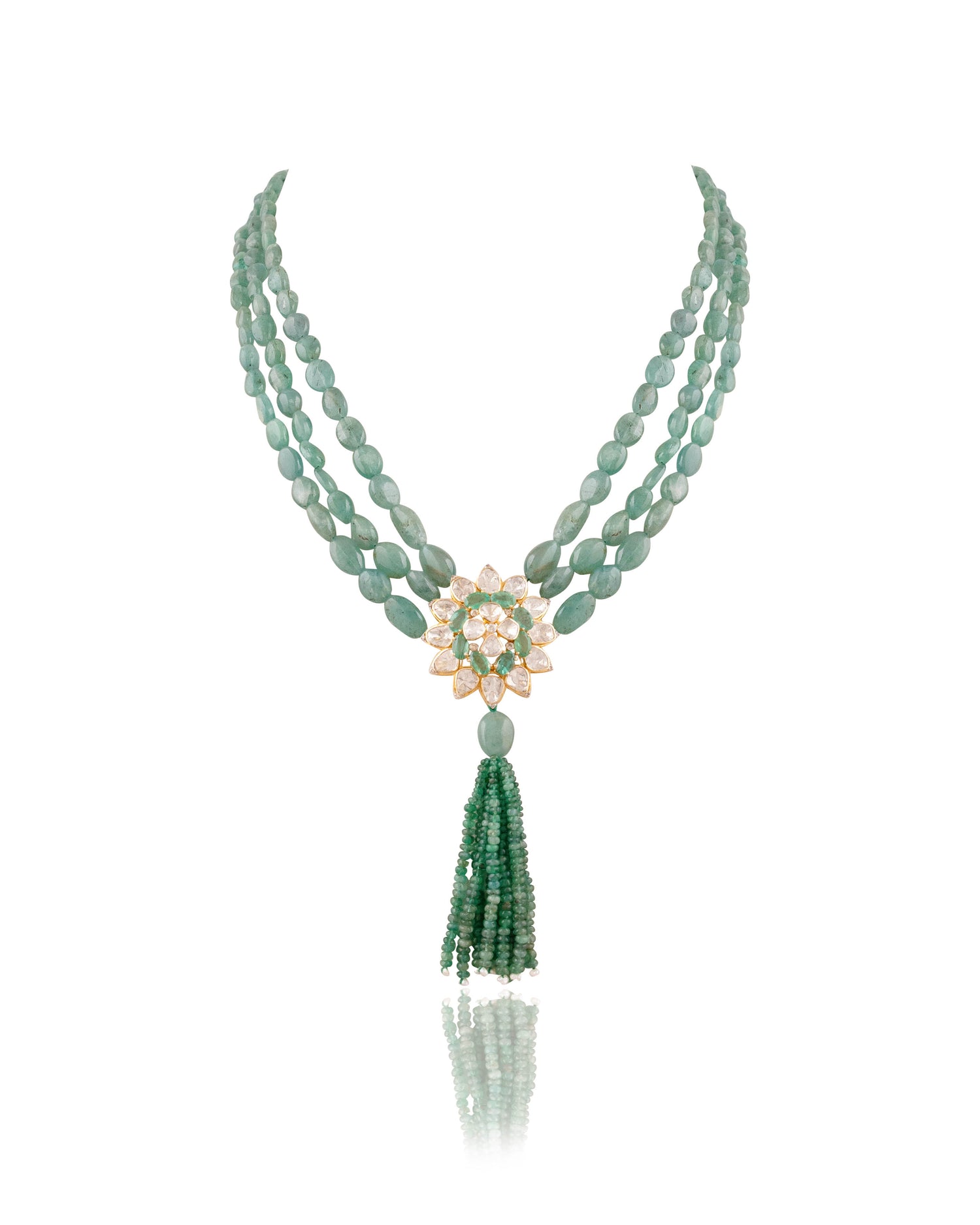 Kashish Polki And Diamond Bead Pendant