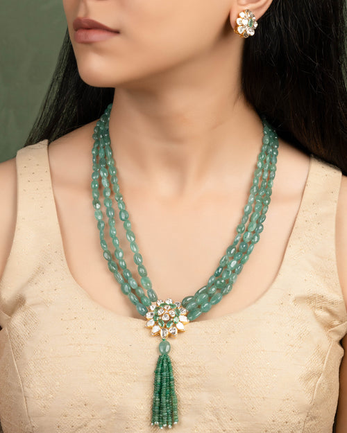 Kashish Polki And Diamond Bead Choker