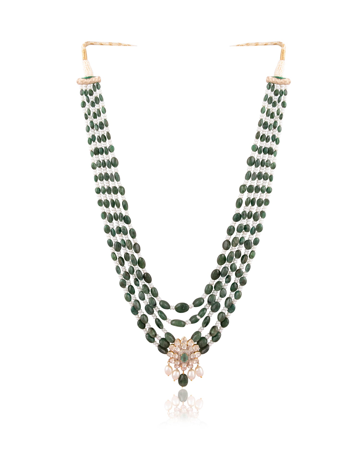 Zella Polki And Diamond Bead Pendant