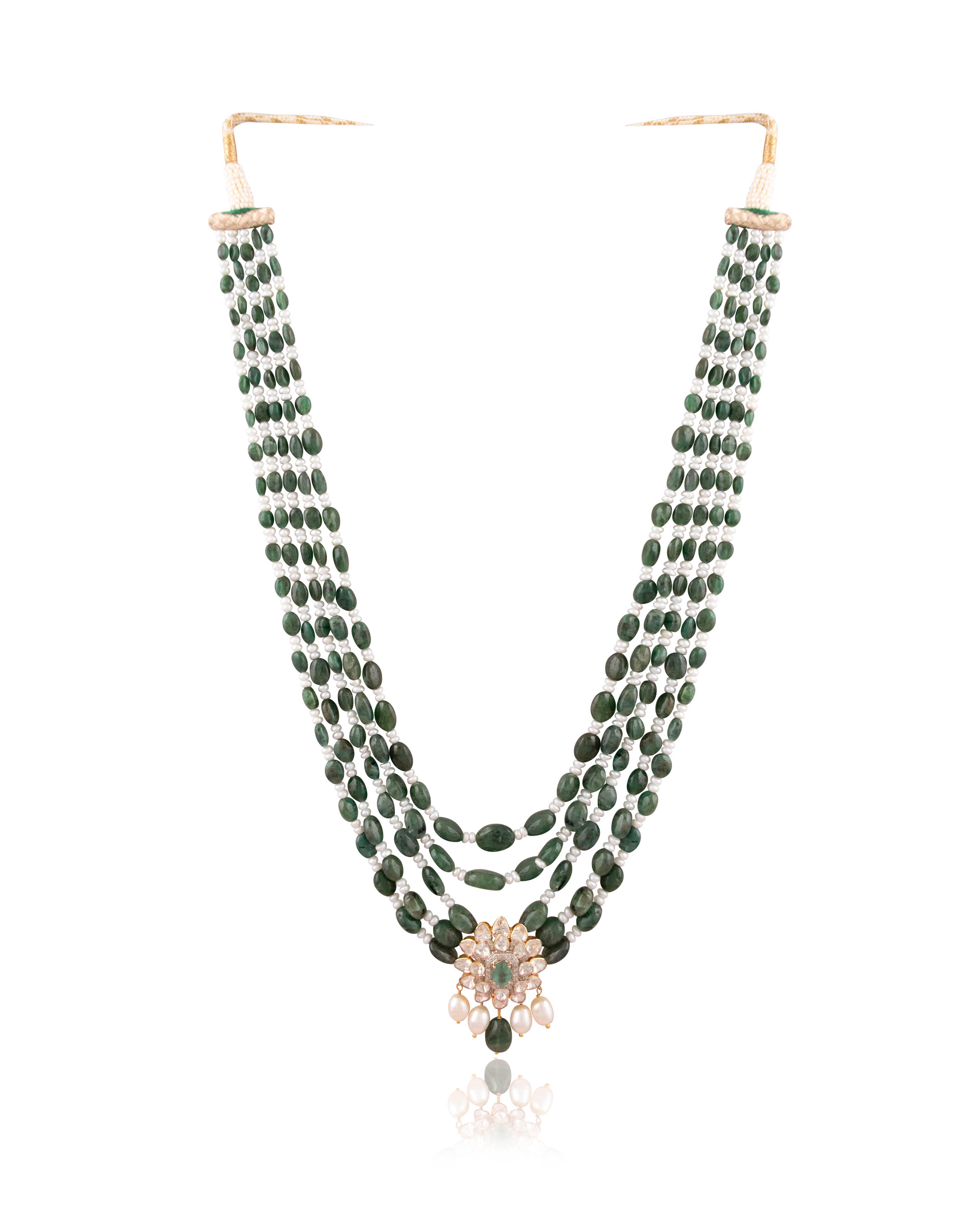 Zella Polki And Diamond Bead Pendant