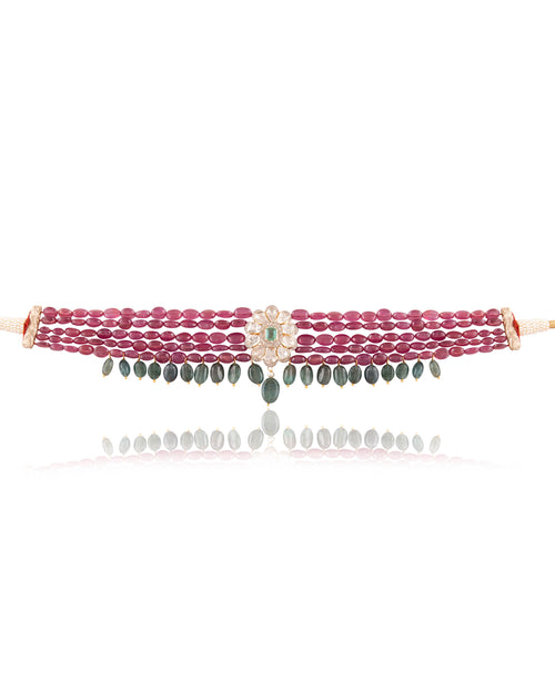 Samara Polki And Diamond Bead Choker