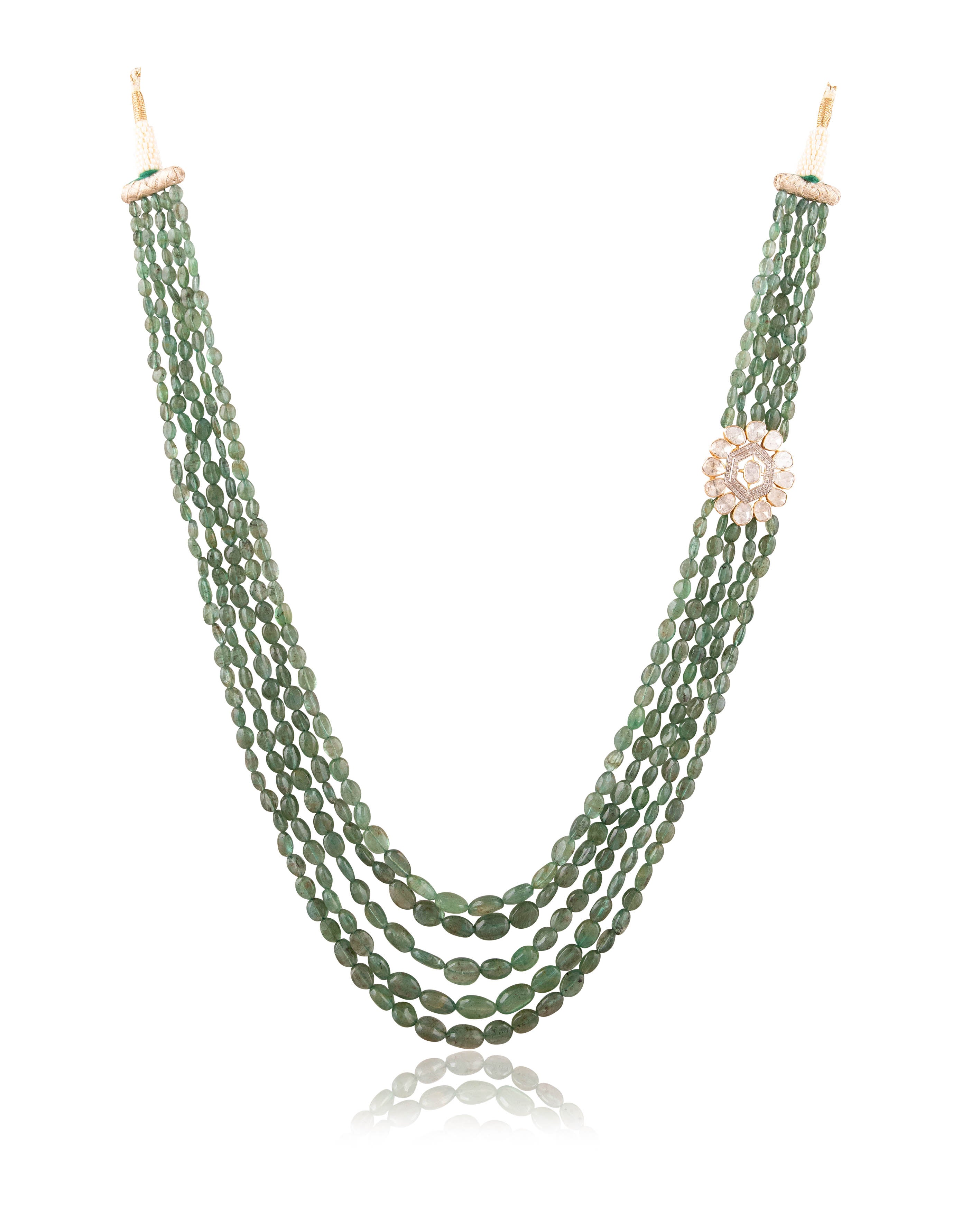 Divyana Polki And Diamond Bead Pendant