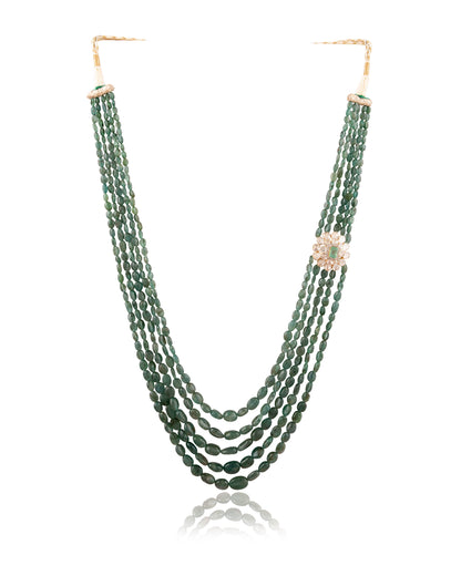 Asra Polki And Diamond Bead Pendant