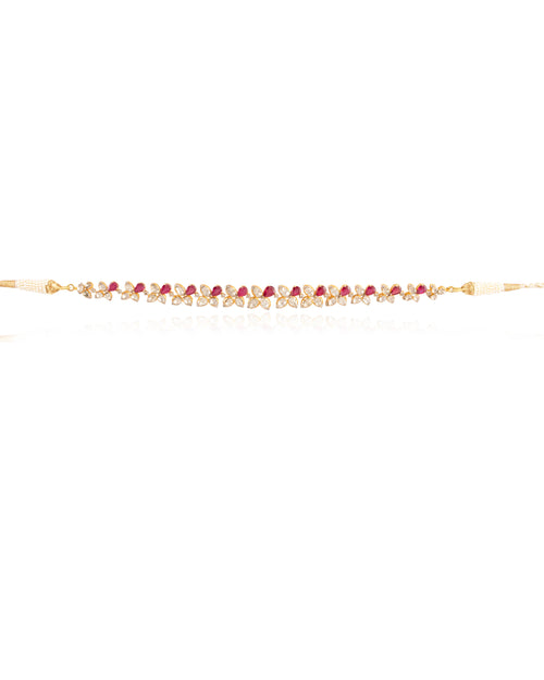 Velira Polki And Diamond Necklace