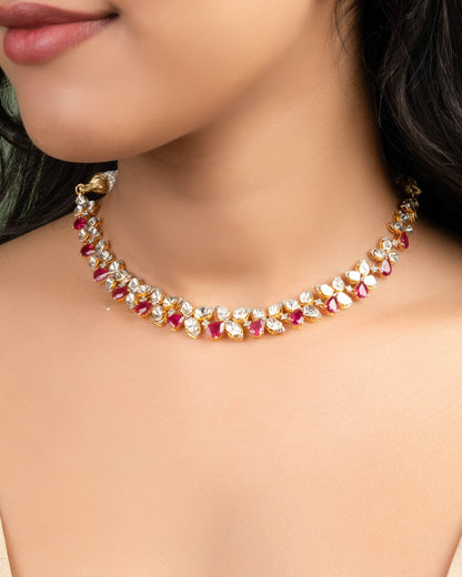 Shrutika Polki And Diamond Necklace