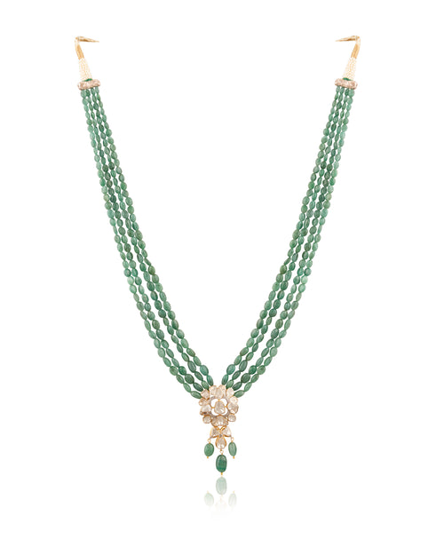 Liyaan Polki And Diamond Bead Pendant