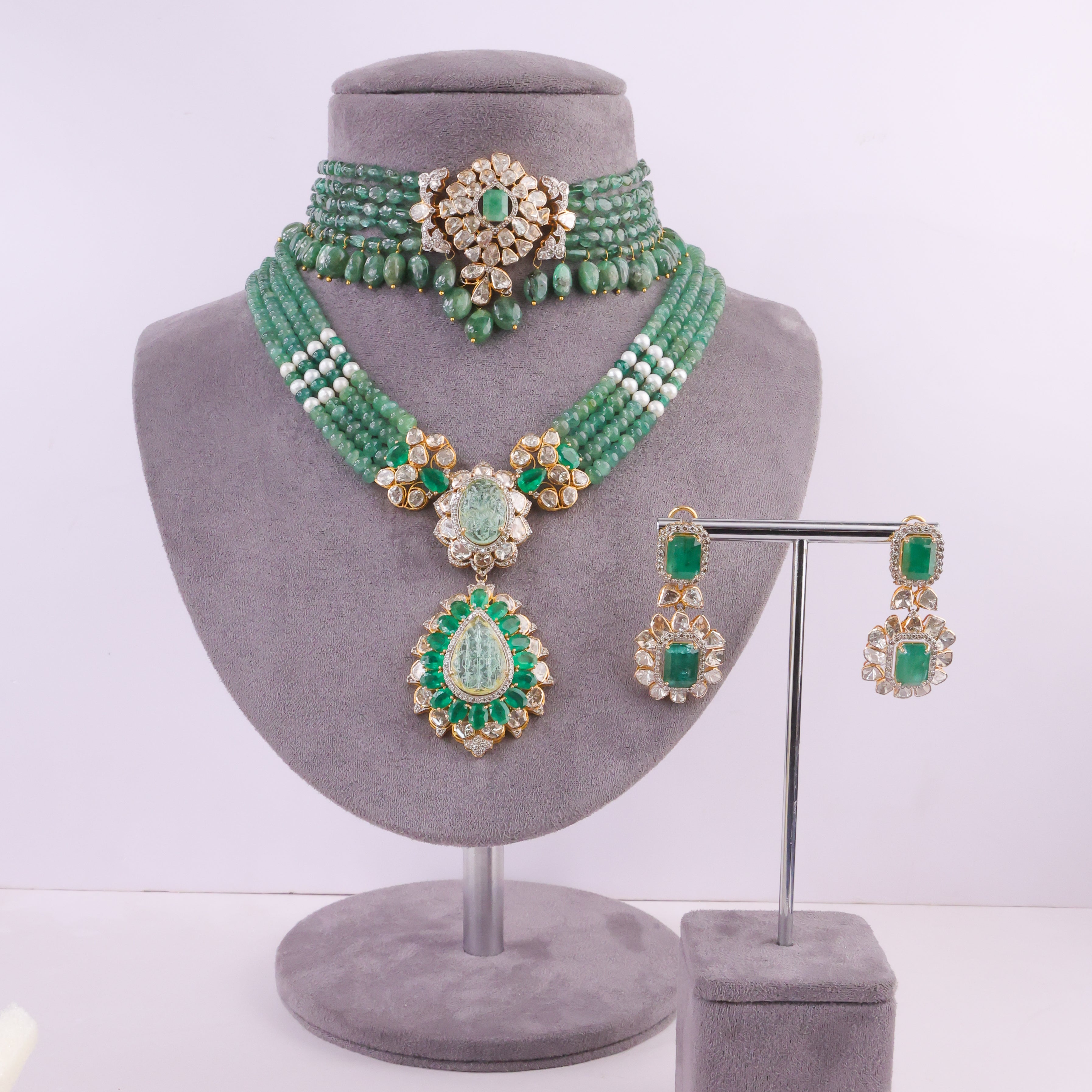 Venya Bridal Polki And Diamond Set