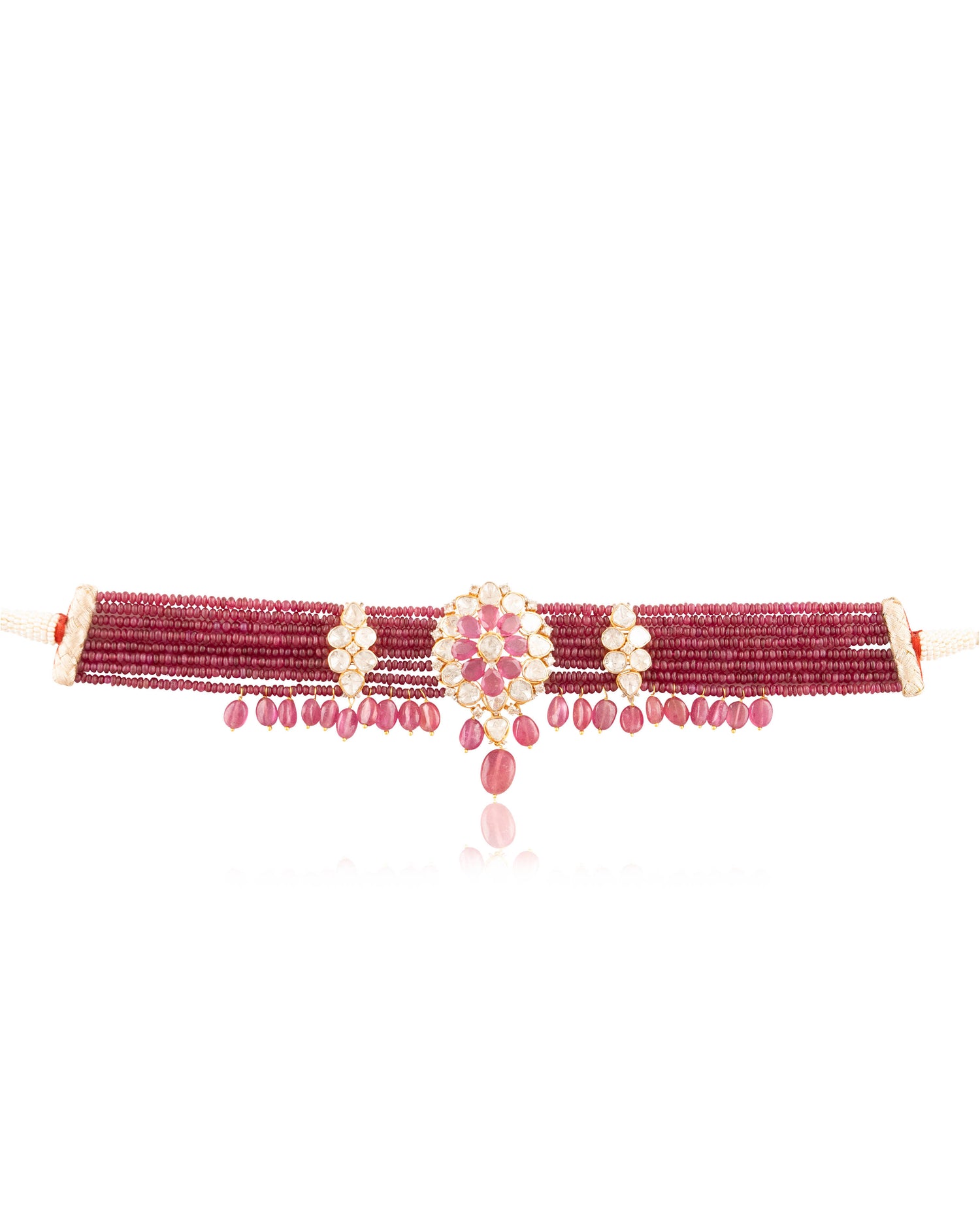 Anshika Polki And Diamond Bead Choker