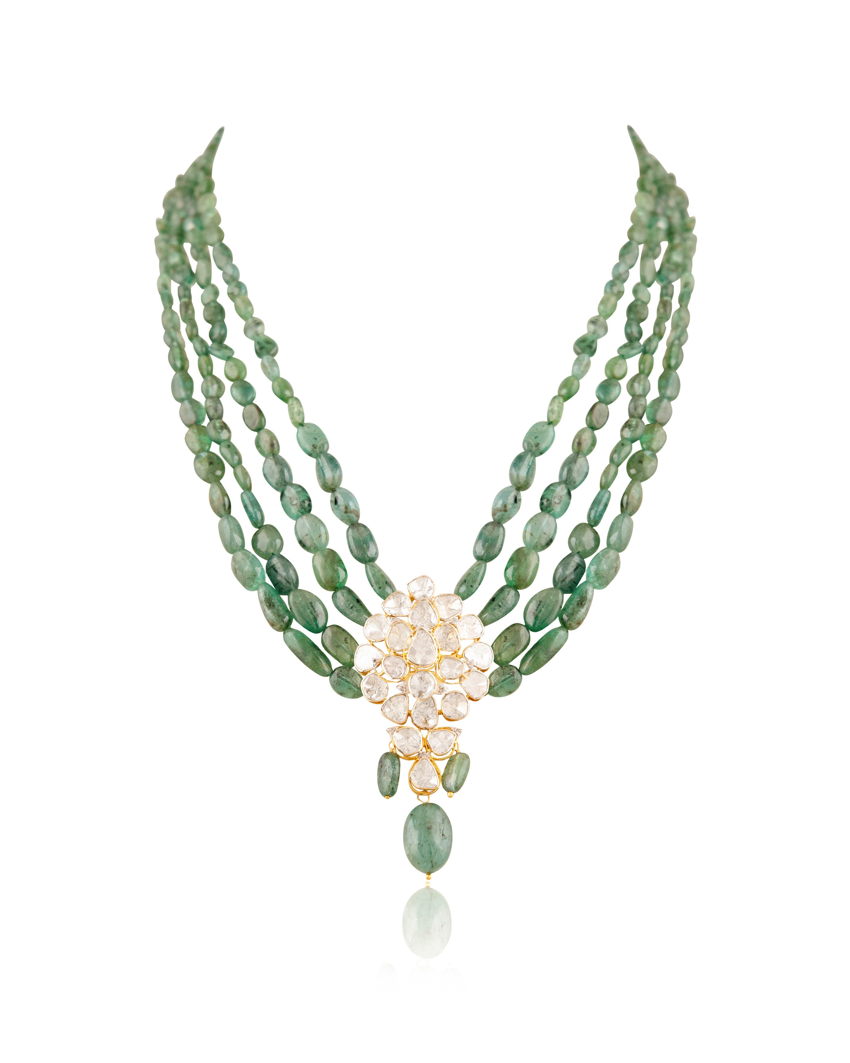 Darshini Polki And Diamond Bead Pendant