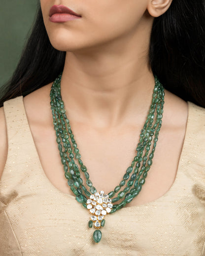 Darshini Polki And Diamond Bead Pendant