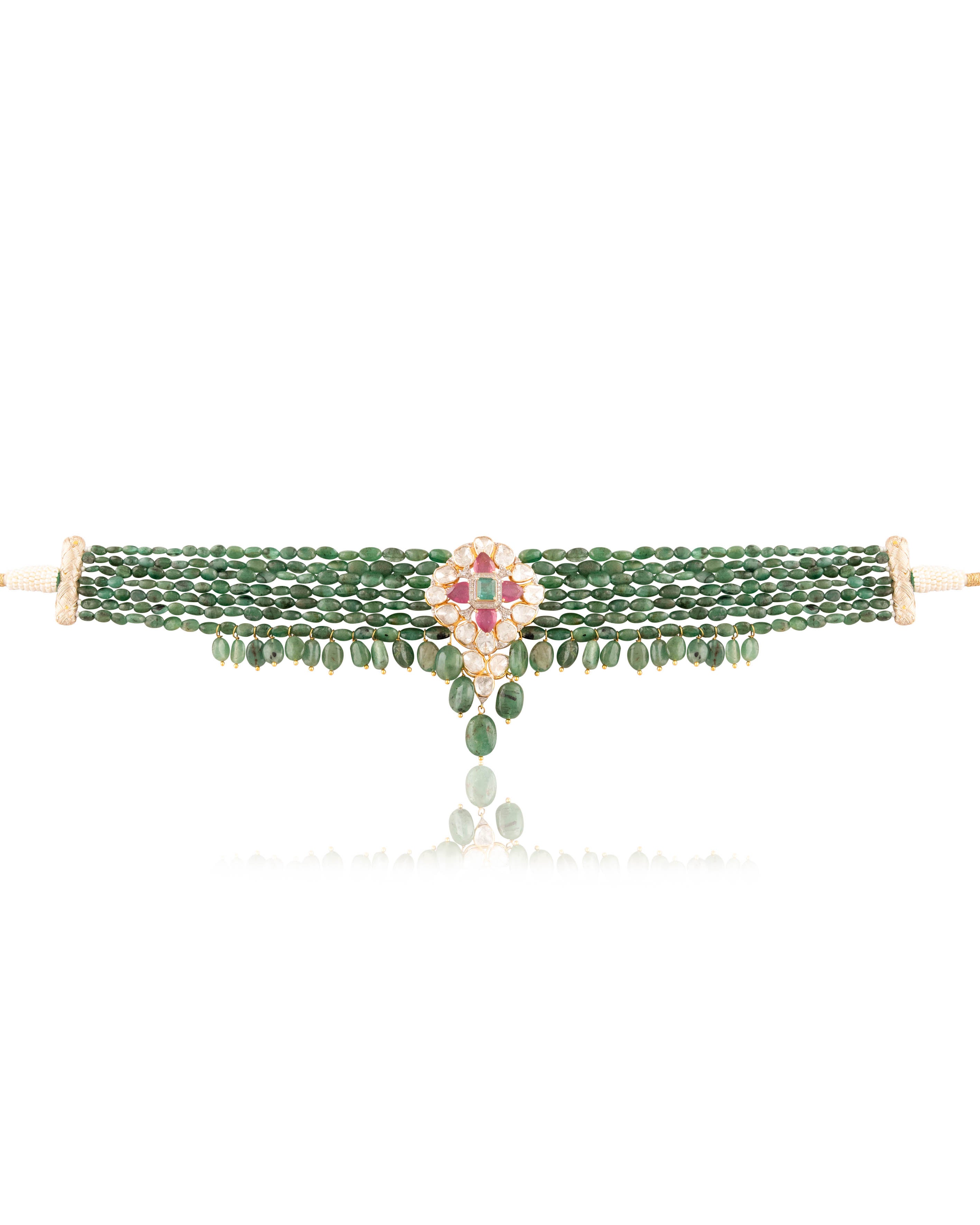 Chandni Polki And Diamond Bead Choker