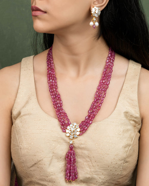 Kritika Polki And Diamond Long Earrings