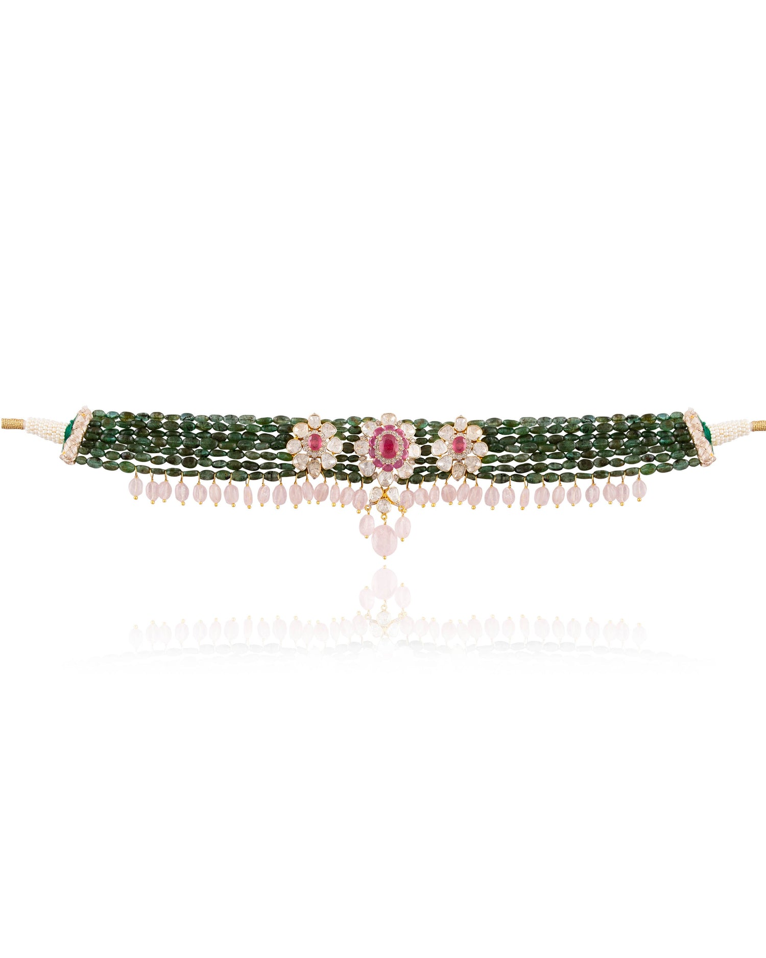 Jagruti Polki And Diamond Bead Choker