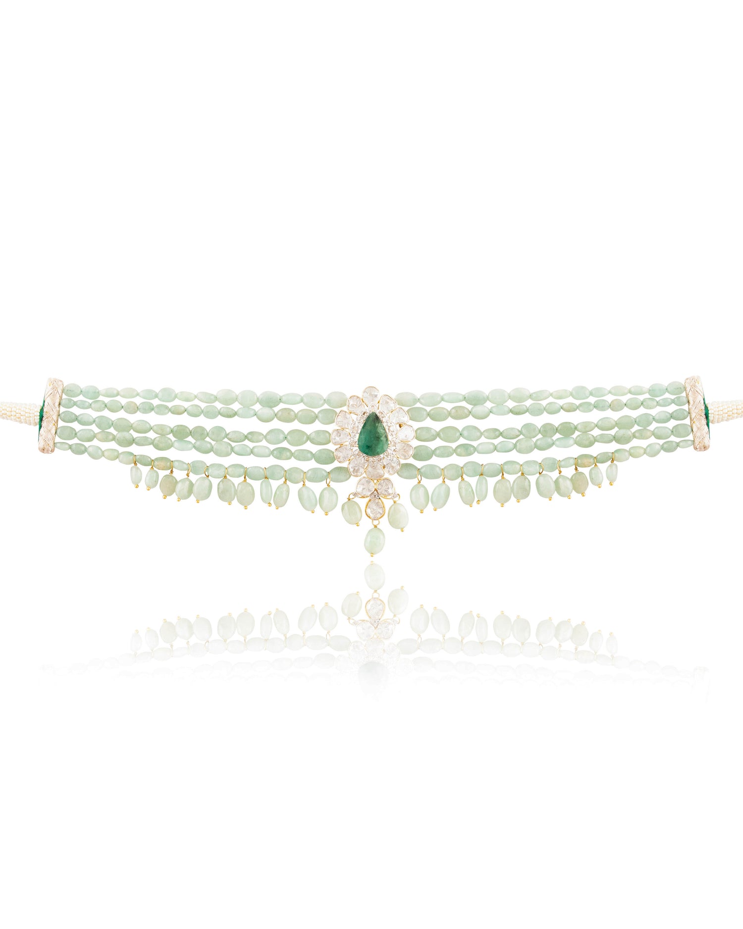 Shruti Polki And Diamond Bead Choker