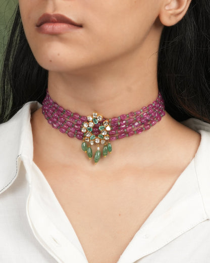 Kaushiki Polki Bead Choker