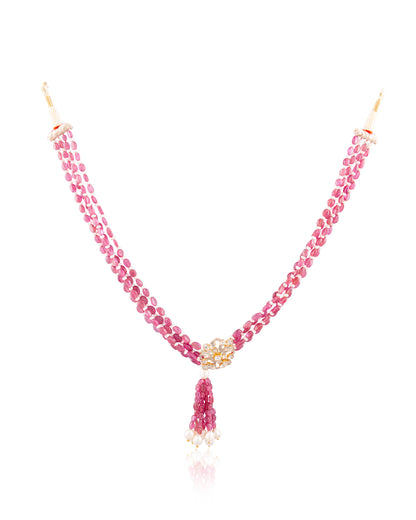 Medha Polki And Diamond Bead Pendant