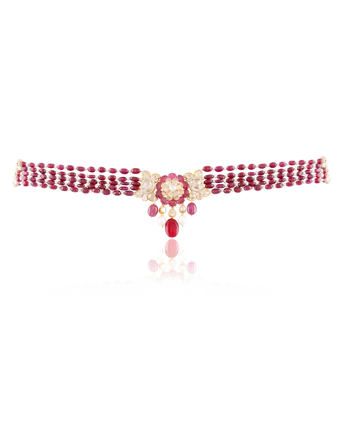 Arunidhi Polki And Diamond Bead Choker