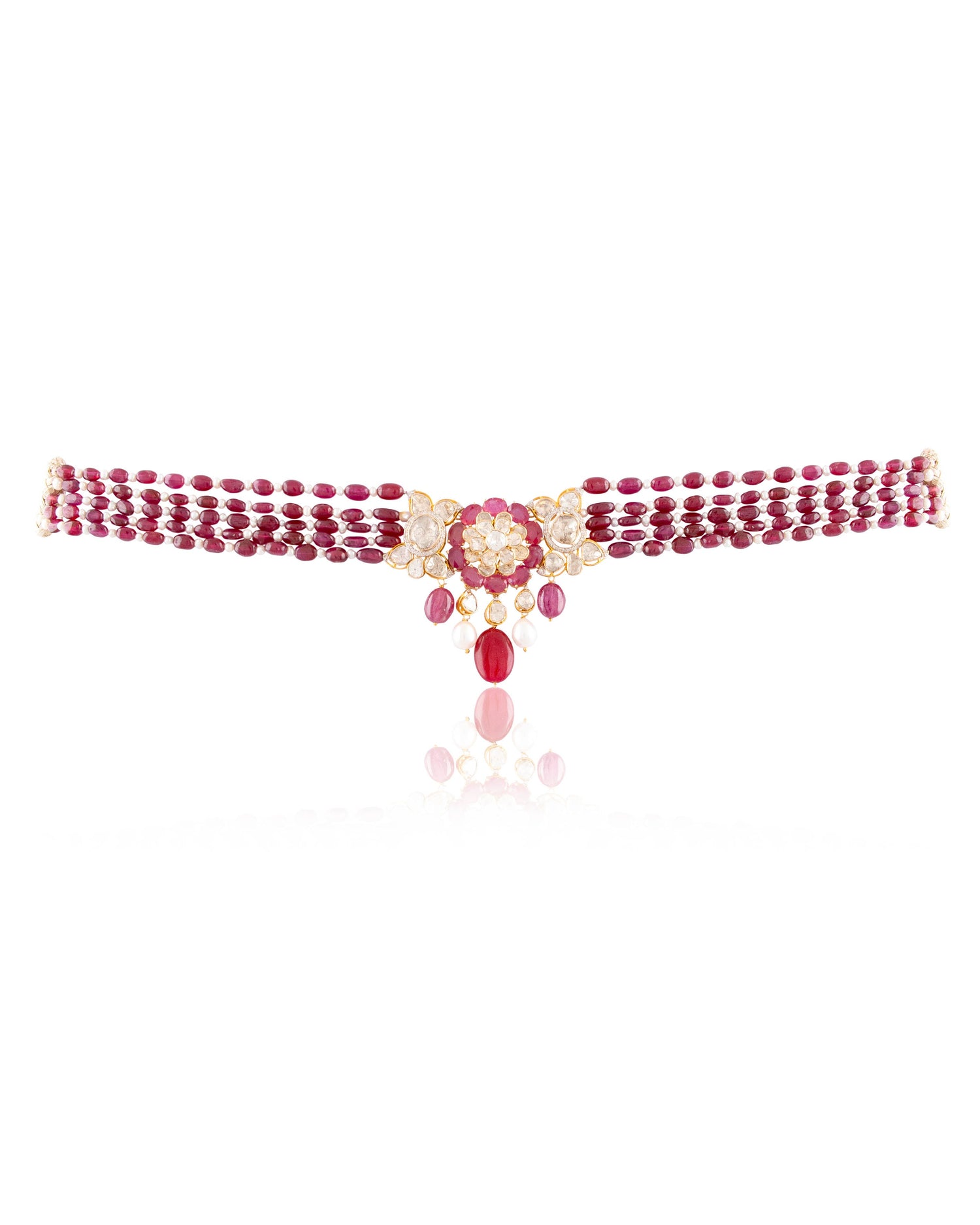 Arunidhi Polki And Diamond Bead Choker