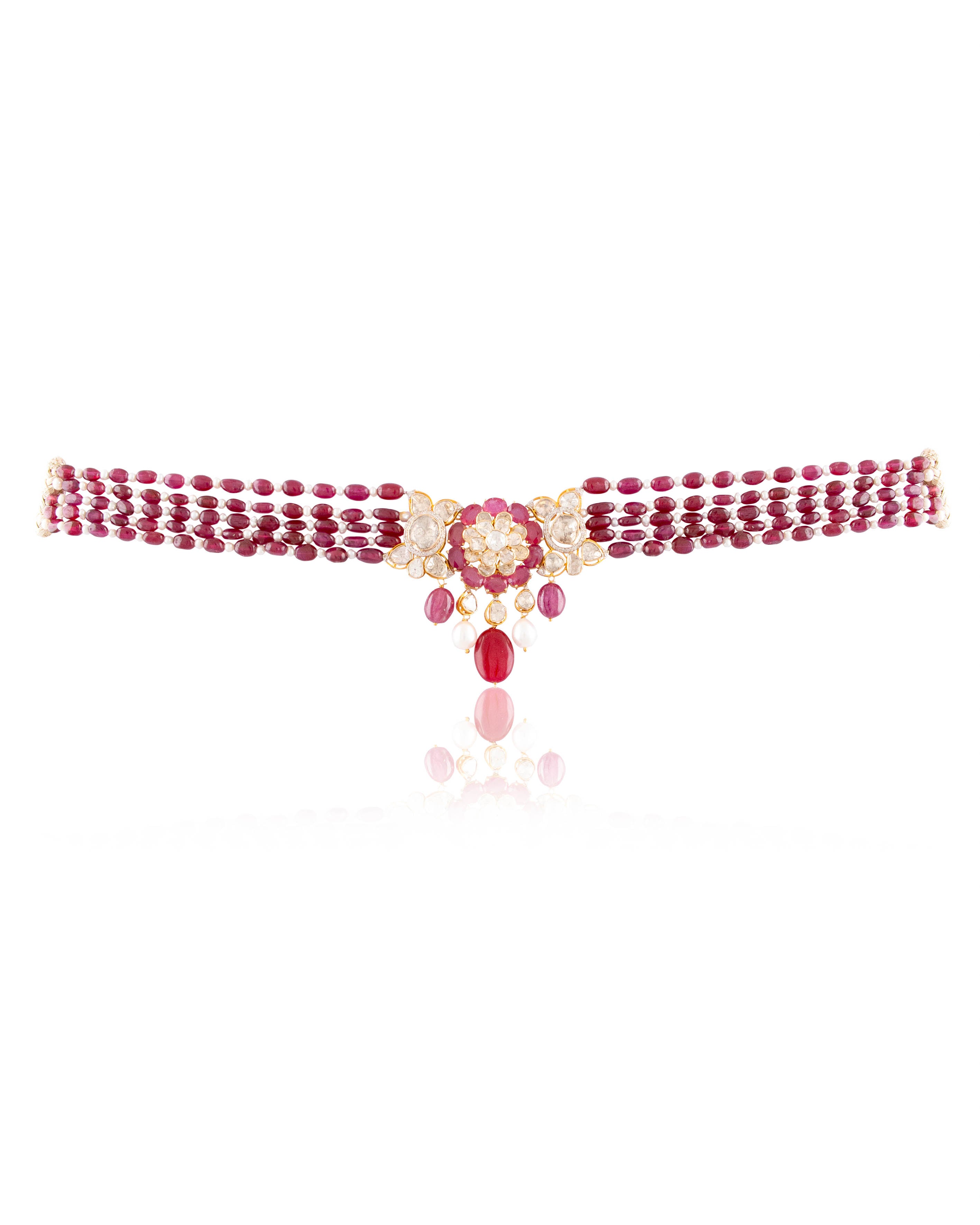 Arunidhi Polki And Diamond Bead Choker