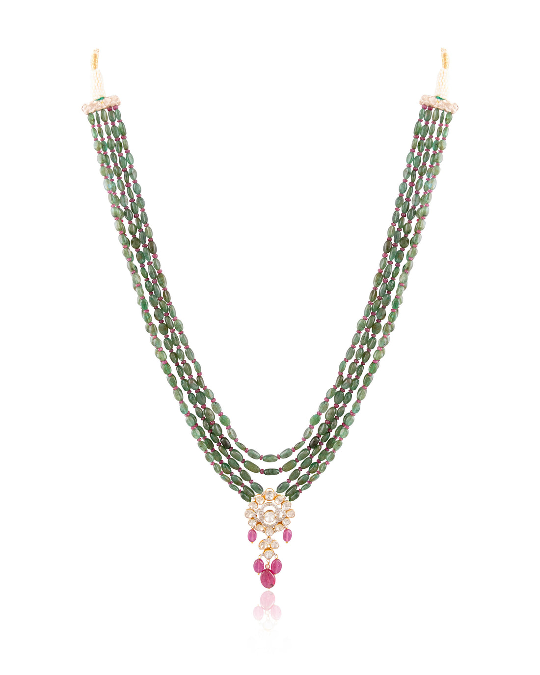 Phalak Polki And Diamond Bead Pendant